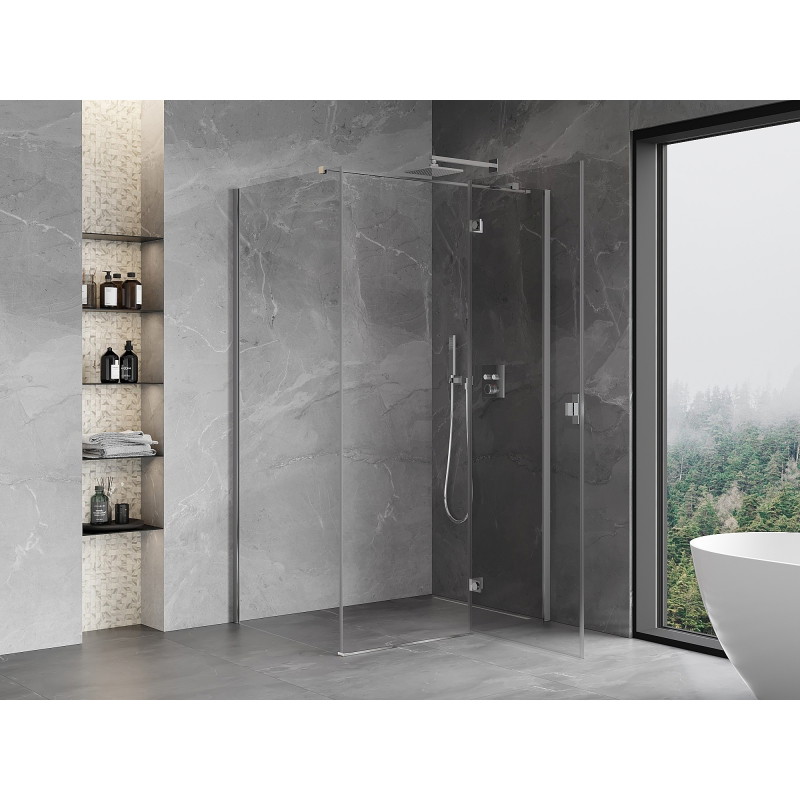 Mexen Mist-H T tuš kabina s desnim zakretnim vratima 115 x 120 cm, prozirna, kromirana - 8A5T-115-120-01-00-P
