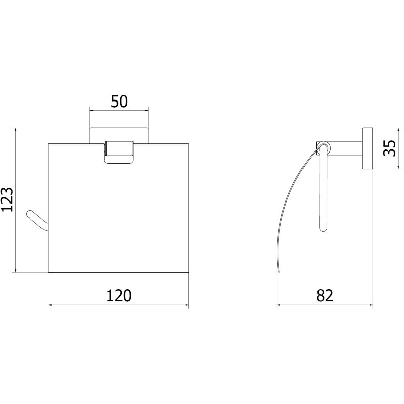 Mexen Arno toiletrolhouder, geborsteld koper - 7020733-65