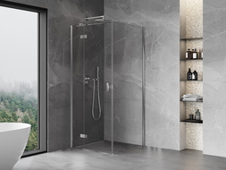 Mexen Mist-H T douchecabine scharnierend links 70 x 70 cm, transparant, chroom - 8A5T-070-070-01-00-L