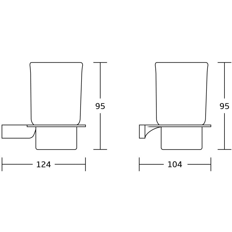Mexen Rino gobelet pour brosses à dents, doré - 7027038-50