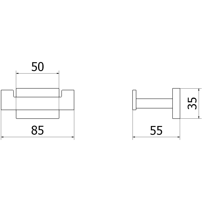 Mexen Arno gancho doble para toallas, oro rosa - 7020735-60