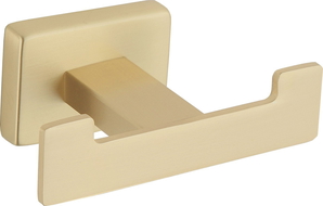 Mexen Arno doble gancho para toallas, dorado cepillado - 7020735-55