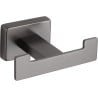 Mexen Arno double towel hook, brushed gun gray - 7020735-66