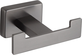 Mexen Arno doppelter Handtuchhaken, gebürstetes Gun Gray - 7020735-66