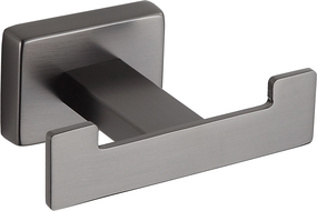 Mexen Arno double towel hook, brushed gun gray - 7020735-66