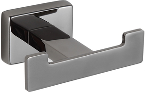 Mexen Arno doppio gancio per asciugamani, black chrome - 7020735-73