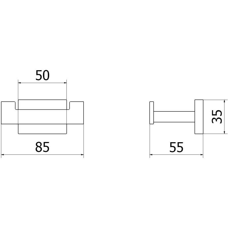 Mexen Arno duebel Handtuchs-Hook, gebastelten Nikiel - 7020735-97