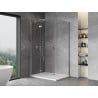 Mexen Mist H T Duschkabine mit schwenkbarer Tür links 120 x 80 cm, transparent, Chrom - 8A5T-120-080-01-00-L