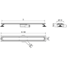 Mexen Flat 360° pöörlev lineaarse äravoolu korpus 50 cm, inox - 1040050
