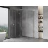 Mexen Mist H T Duschkabine mit schwenkbarer Tür links 120 x 80 cm, transparent, Chrom - 8A5T-120-080-01-00-L