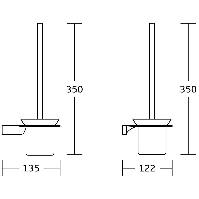 Mexen Rino spazzola per WC, nera - 7027050-70