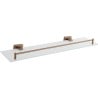 Mexen Arno hanging glass shelf, brushed copper - 7020737-65