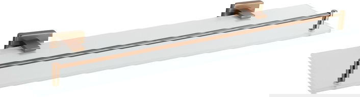 Mexen Arno hangende glazen plank, geborsteld koper - 7020737-65