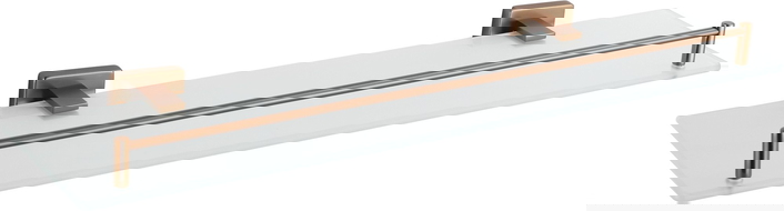 Mexen Arno piekārts stikla plaukts, matēta varš - 7020737-65