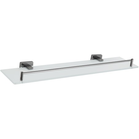 Mexen Arno hangende glazen plank, zwart chroom - 7020737-73