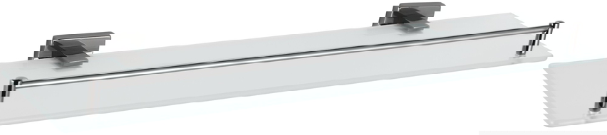 Mexen Arno hangende glazen plank, zwart chroom - 7020737-73