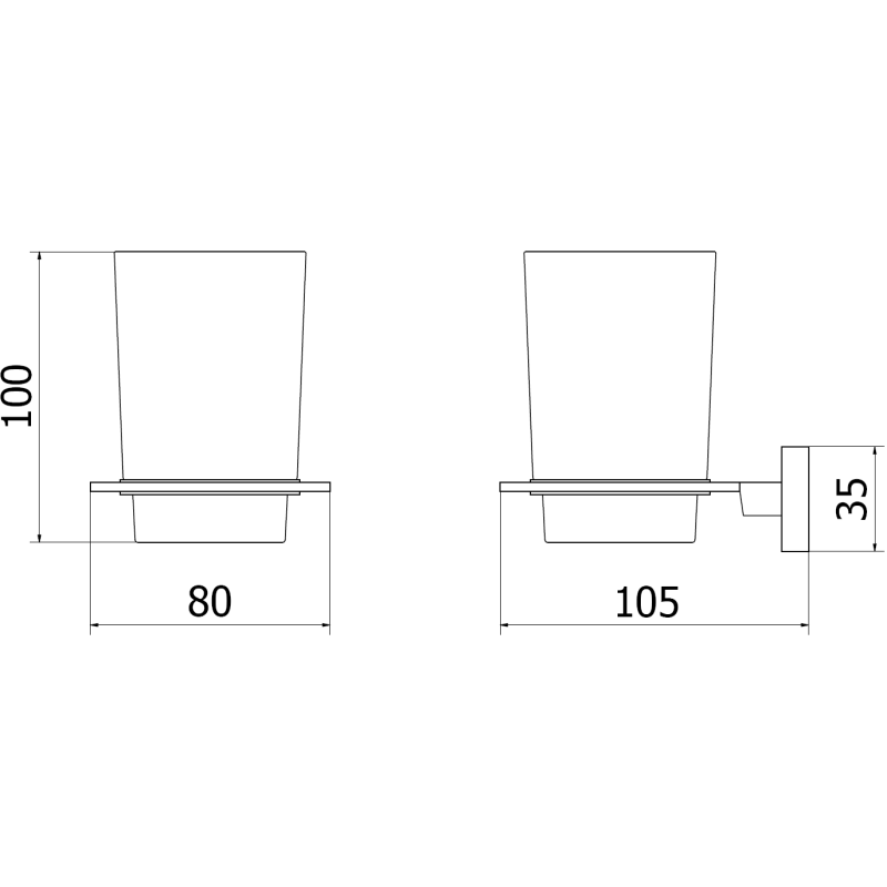 Mexen Arno copo para escovas de dentes, branco - 7020738-20