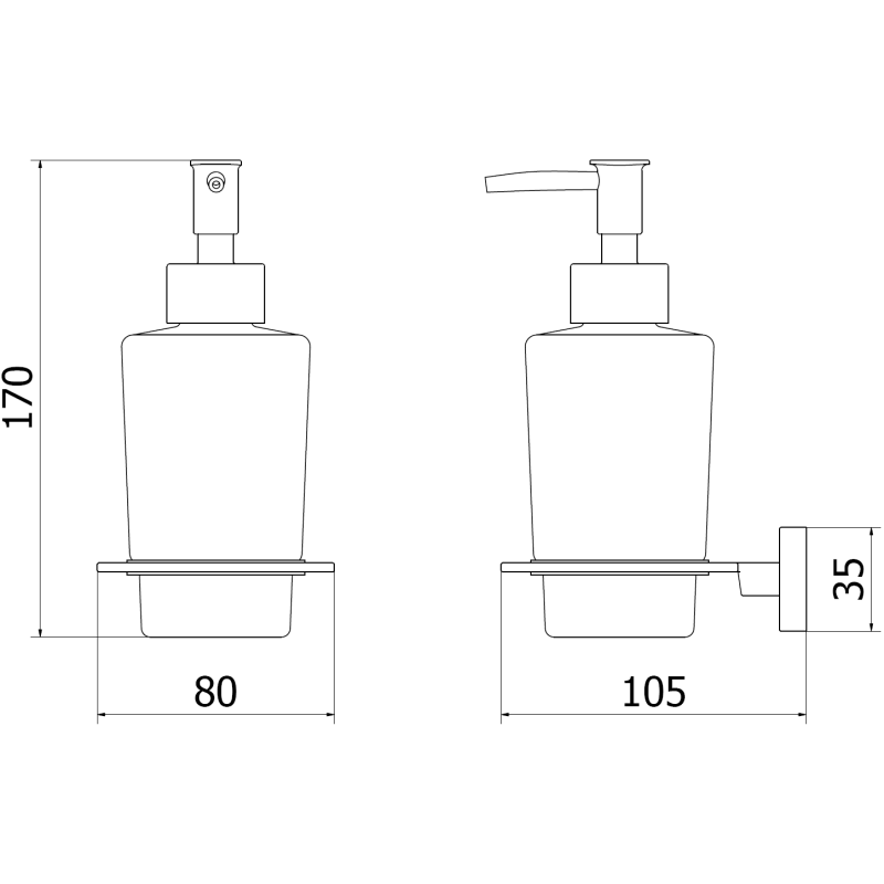 Mexen Arno soap dispenser, brushed gold - 70207388-55