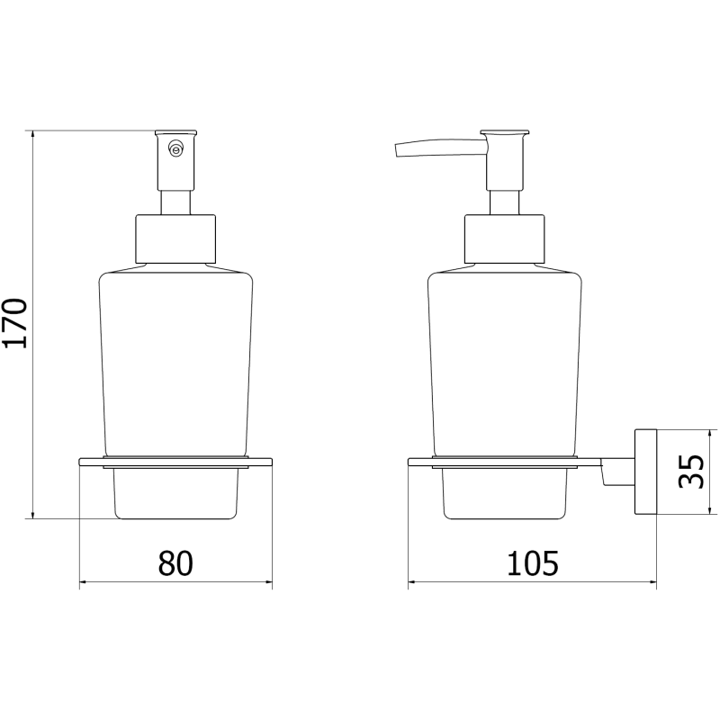 Mexen Arno zeepdispenser, geborsteld nikkel - 70207388-97