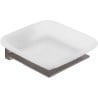 Mexen Arno soap dish, brushed gun gray - 7020739-66