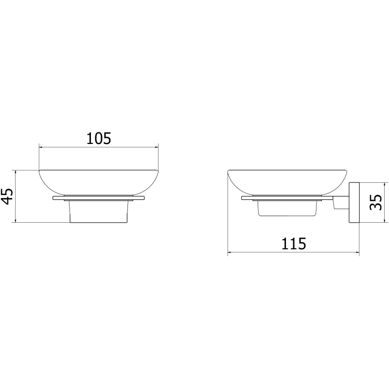 Mexen Arno Ablage, gebürsteter Nickel - 7020739-97