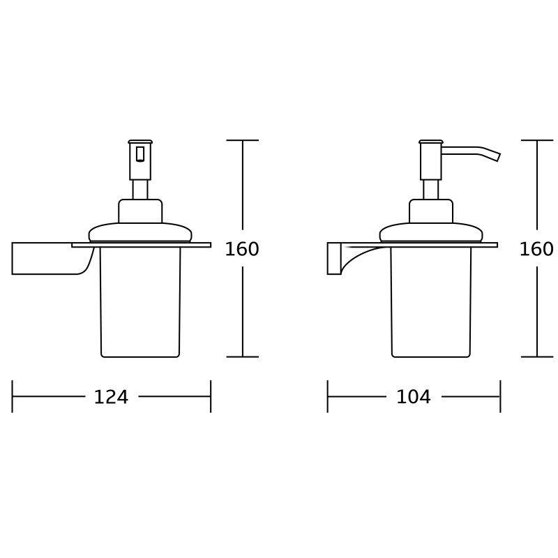 Mexen Rino soap dispenser, black - 70270388-70