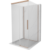Mexen Rox-3S cabine de douche coulissante 3 côtés 100 x 100 cm, transparent, cuivre brossé - 8C2-100-100-65-00-3S