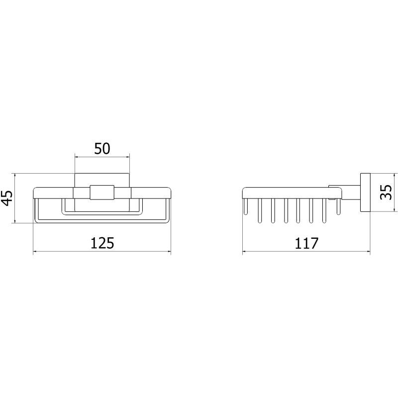 Mexen Arno mydelniczka, gebürstetes Gun Grey - 7020751-66