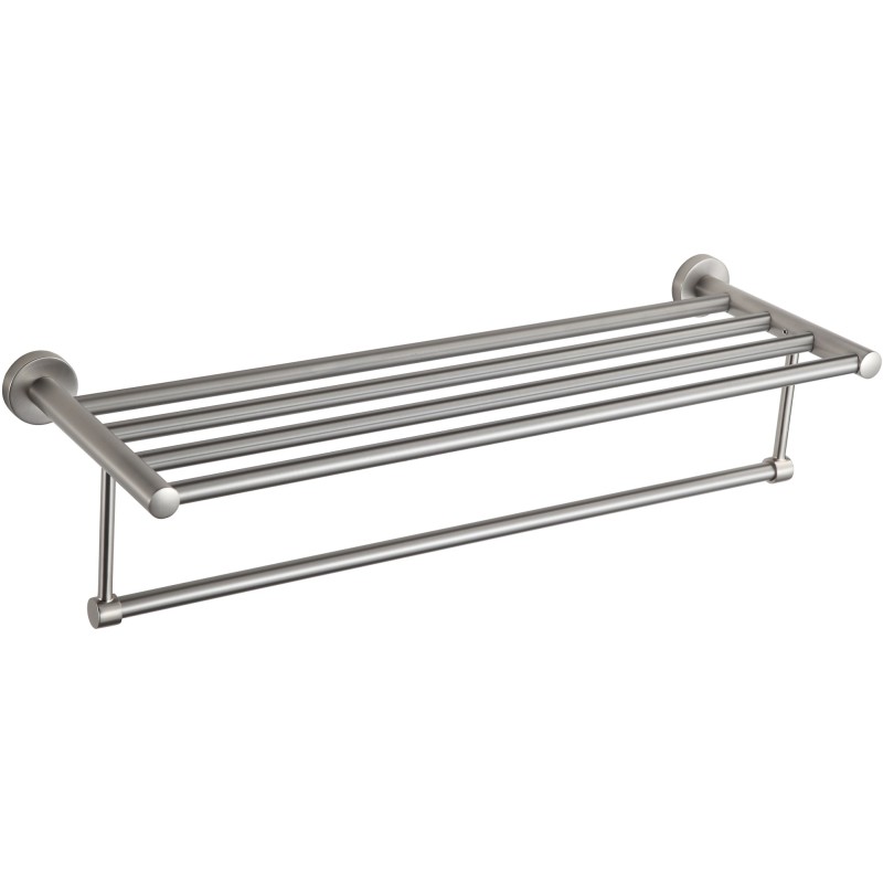Mexen Remo étagère à serviette, nickel brossé - 7050720-97