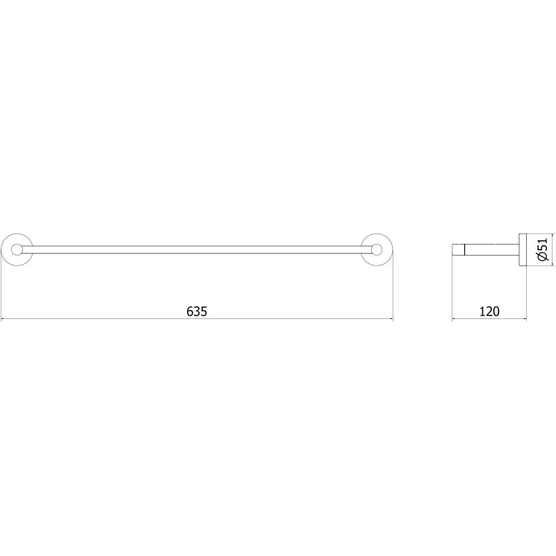 Mexen Remo double towel rack, rose gold - 7050725-60
