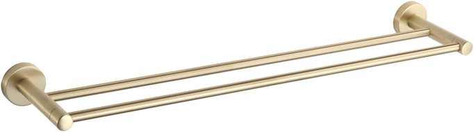 Mexen Remo double towel rack, brushed gold - 7050725-55