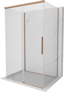Mexen Rox-3S cabine de douche 3 panneaux coulissants 155 x 120 cm, transparent, cuivre brossé - 8C2-155-120-65-00-3S