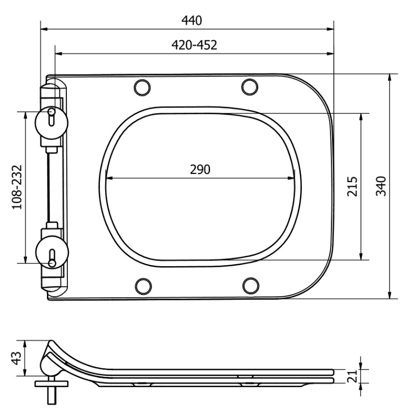 Mexen aeglaselt sulguv slim iste, duroplast, valge läige - 39080100