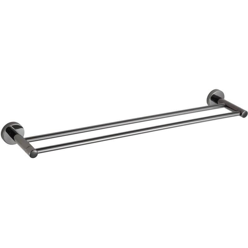 Mexen Remo podwójny wieszak na ręcznik, black chrome - 7050725-73