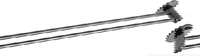 Mexen Remo suporte duplo para toalhas, cromado preto - 7050725-73