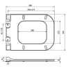 Mexen tapa de descenso lento, slim, duroplast, blanco brillo - 39070100