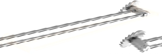 Mexen Remo dubbele handdoekhouder, geborsteld nikkel - 7050725-97