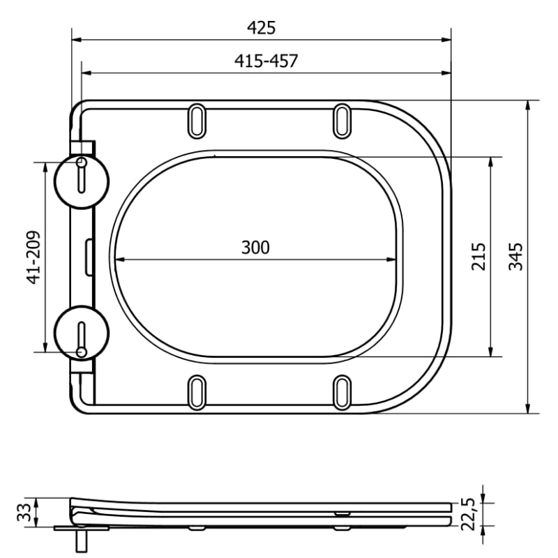 Mexen slow-closing slim seat, duroplast, white gloss - 39060100