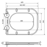 Mexen tapa de cierre suave slim, duroplast, blanco brillo - 39060100
