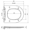 Mexen slimme, zacht sluitende toiletbril, duroplast, wit glans - 39040100