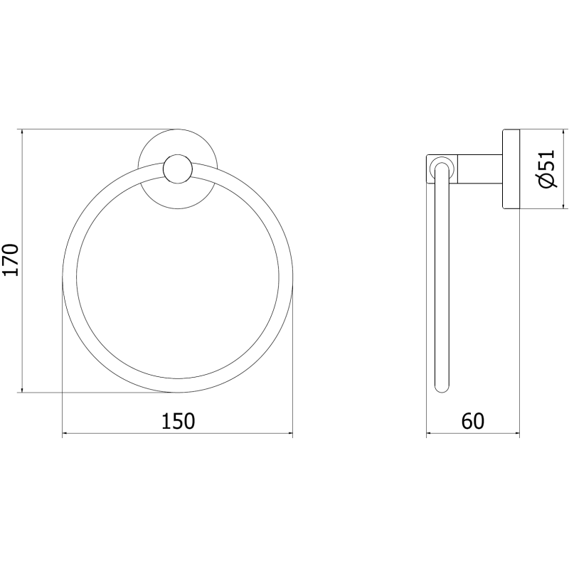 Mexen Remo porte-serviettes, doré - 7050732-50