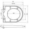Mexen soft-close hard toilet seat, duroplast, white gloss - 39020100