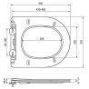 Mexen slim, duroplast, matzwarte soft-close wc-bril - 39100185