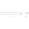Mexen Remo double porte-serviettes pivotant, chrome - 70507255-00