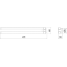 Mexen Remo dubbele draaibare handdoekhouder, chroom - 70507255-00