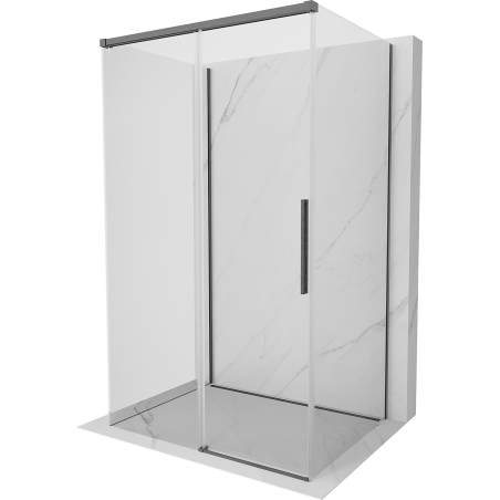 Mexen Rox-3S cabine de douche 3 parois coulissante 100 x 90 cm, transparent, gris canon brossé - 8C2-100-090-66-00-3S