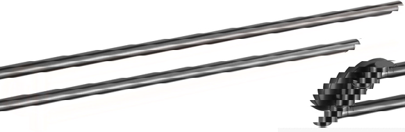 Mexen Remo doppio portasciugamani girevole, grigio canna di fucile spazzolato - 70507255-66