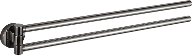 Mexen Remo double rotating towel rack, black chrome - 70507255-73