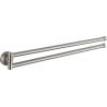 Mexen Remo double swivel towel rack, brushed nickel - 70507255-97