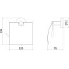 Mexen Remo tualettpaberi hoidja, must - 7050733-70